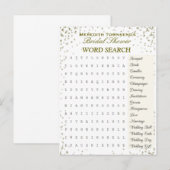 Zoeken op bruidswoord | Gouden Confetti Uitnodiging Briefkaart (Voorkant / Achterkant)