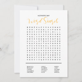 Zoeken op moederdag Word Kaart