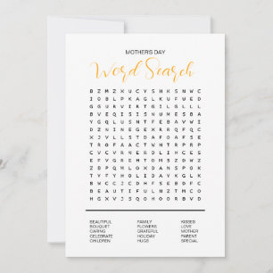 Zoeken op moederdag Word Kaart