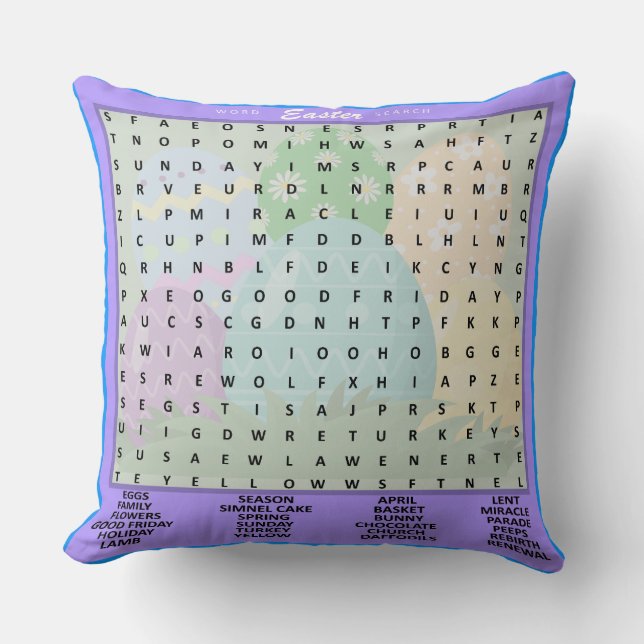 Zoeken op Paaswoord Kussen (Voorkant)