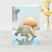 Zoeken POLAR BEER III Wenskaart Kaart (Gele Bloem)