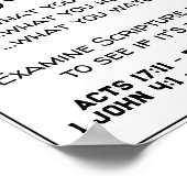 Zoeken Schrift wit met zwart script Poster (Hoek)