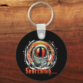 Zoeken… Sleutelhanger met astronaut-portret (Voorkant)