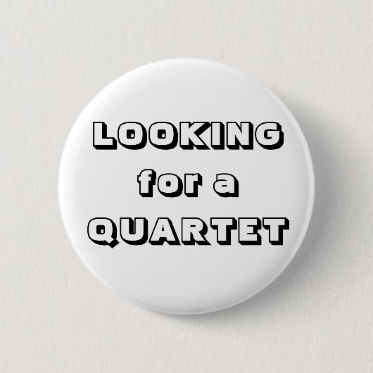 "Zoekend een Kwartet"knopen Ronde Button 5,7 Cm (Voorkant)