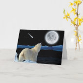 Zoekend IJSBEER II Wenskaart Kaart (Gele Bloem)