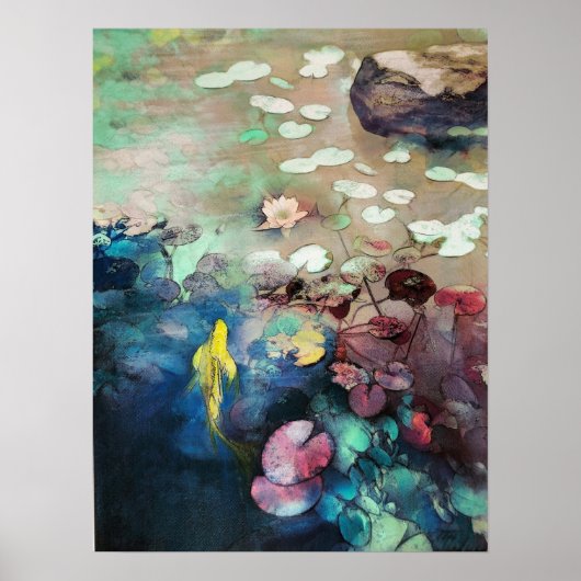 Zoekend licht, Koi wall art, poster, Koi art, Koi Poster (Voorkant)