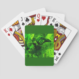 zoekend naar groene speelkaarten