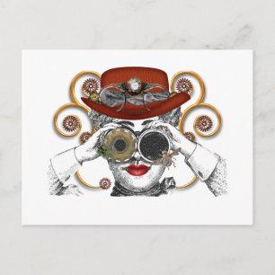 zoekende naar steampunk steampunk kerel briefkaart