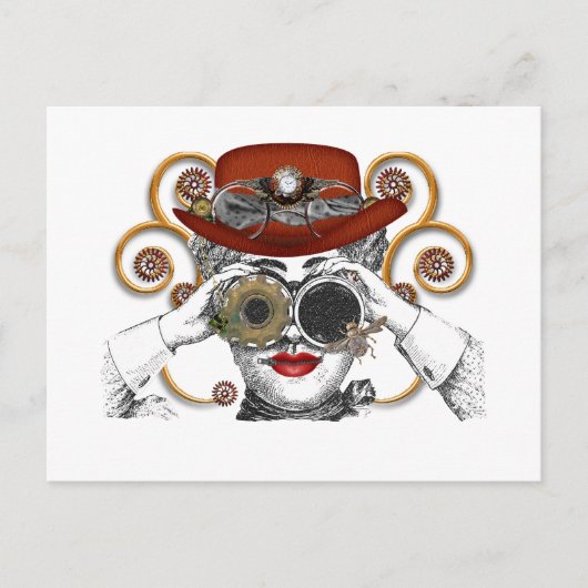 zoekende naar steampunk steampunk kerel briefkaart (Voorkant)