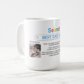 Zoekengine kleur Beste pap ooit koffie Mok (Voorkant links)