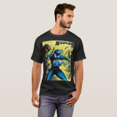 Zoeker V2 zwart klassiek t-shirt (Voorkant volledig)