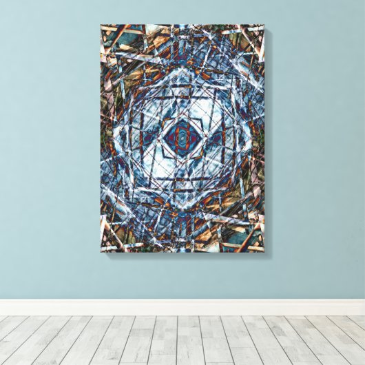 zoeklicht satelliet canvas afdruk (Insitu (Houten vloer))