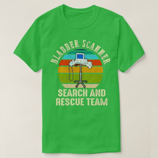 Zoekreddingsteam bladerscanner Funny ER Zuster T-shirt (Design voorkant)