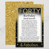 Zoekspel in 40 verjaardagen Word (Voorkant / Achterkant)