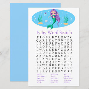 Zoekspel in Word-Baby shower