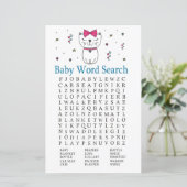 Zoekspel met kat of Kitten Baby shower Word (Staand voorkant)