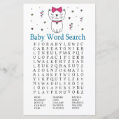 Zoekspel met kat of Kitten Baby shower Word (Voorkant)