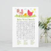 Zoekspel voor Chicken Baby shower Word (Staand voorkant)