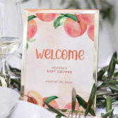 Zoekt als een Baby shower Welkomstteken Peach Poster