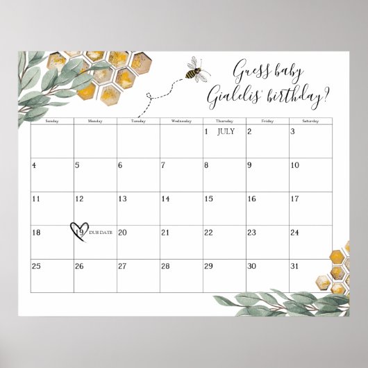 Zoekt als je Eucalyptus Shower Due Date kunt raden Poster (Voorkant)