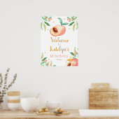 Zoekt u als 'Peach Birthday Party Welcome Sign' Poster (Keuken)