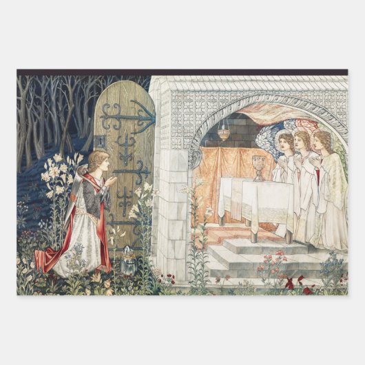 Zoektocht naar de Heilige Graal, Visioen van drie  Inpakpapier Vel (Voorkant 2)