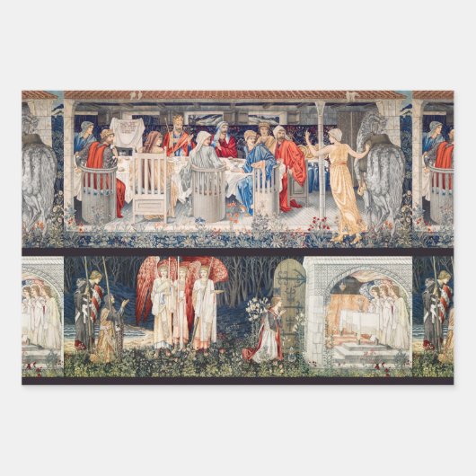 Zoektocht naar de Heilige Graal, Visioen van drie  Inpakpapier Vel (Voorkant)