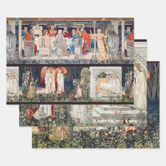 Zoektocht naar de Heilige Graal, Visioen van drie  Inpakpapier Vel (Set)