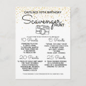 zoektocht spel kinderfeest verjaardagsfeestje aankondigingskaart (Voorkant)