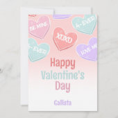 Zoele Candy Harten Valentijnsdag Feestdagenkaart (Voorkant)