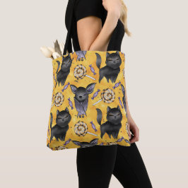 ZOELE HALLOWEEN ZWARTE KATTEN EN VLERMUIZEN TOTE BAG