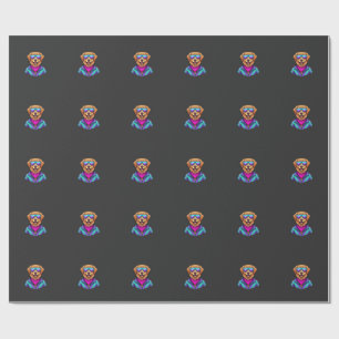 Zoele Honden Zonnebril Retro Neon Kunst_1 Cadeaupapier