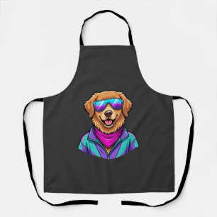 Zoele Honden Zonnebril Retro Neon Kunst_1 Schort