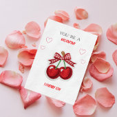 Zoele romantische retro kersen Valentijnsdag kaart