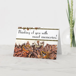 ZOELE ZONDAG! :)  5X7 "DANK VOOR JE GEDACHTE" KAAR BEDANKKAART