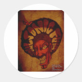 Zoeloe soulsonic funk ronde sticker (Voorkant)