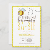 ZOEMEND BIJ AANKOMST VAN DE BABY Baby Shower Geel Kaart (Voorkant)