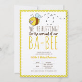 ZOEMEND VOOR AANKOMST VAN DE BABY BABYSHOWER Geel Kaart (Voorkant)