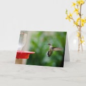 Zoemende vogel kaart (Gele Bloem)