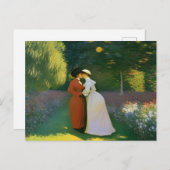 Zoenen in de tuin door Monet Briefkaart (Voorkant / Achterkant)