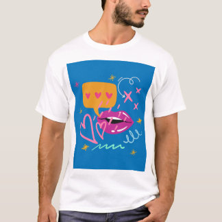 zoenen met de lippen t-shirt