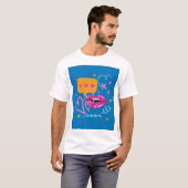 zoenen met de lippen t-shirt (Voorkant volledig)