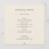 Zoenend bruidspaar in monochroom menu (Achterkant)