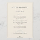 Zoenend bruidspaar in monochroom menu (Achterkant)