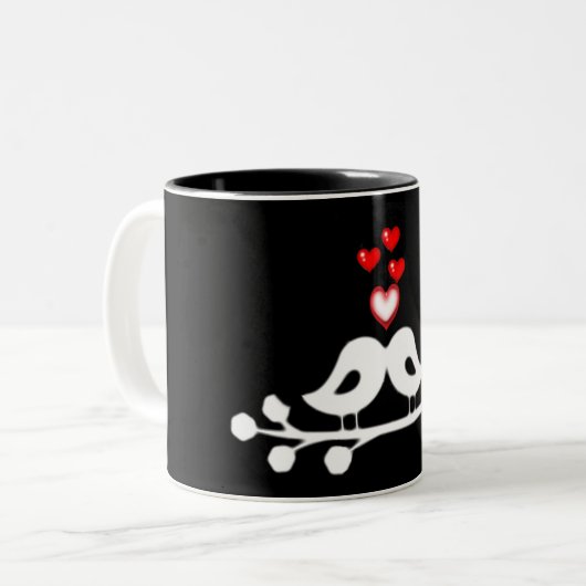 **ZOENEND ECHTPAAR**** MOK*** VOOR BRUID EN BRUIDE TWEEKLEURIGE KOFFIEMOK (Voorkant links)