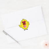 zoenend kuiken ronde sticker (Envelop)