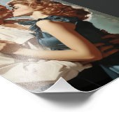  zoenend paar foto afdruk (Hoek)