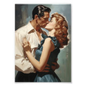  zoenend paar foto afdruk (Voorkant)