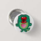 zoenende alligator ronde button 3,2 cm (Voorkant /achterkant)
