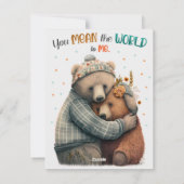 Zoenende Beer Knuffelkaart voor Iemand Speciaal Feestdagenkaart (Achterkant)